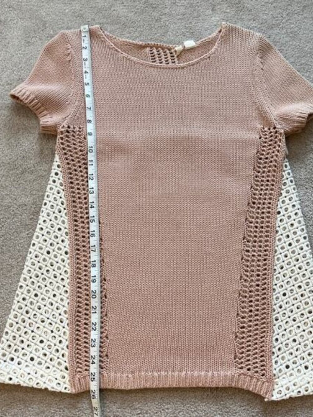 𝅺anthropologie Moth Knit Colourblock Sweater Small - Picture 7 of 7